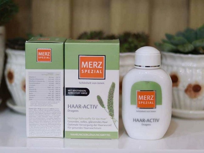 thuốc mọc toc merz spezial haar activ dragees của đức merz xanh 120 vien