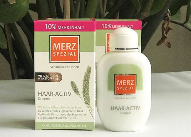 thuốc mọc toc merz spezial haar activ dragees của đức merz xanh 120 vien