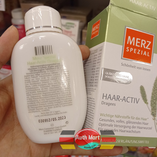 thuốc mọc toc merz spezial haar activ dragees của đức merz xanh 120 vien