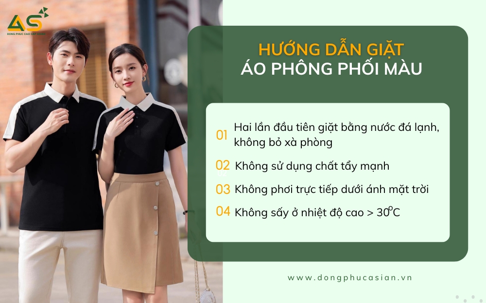 Hướng Dẫn Giặt Áo Polo Phối Màu Đúng Cách