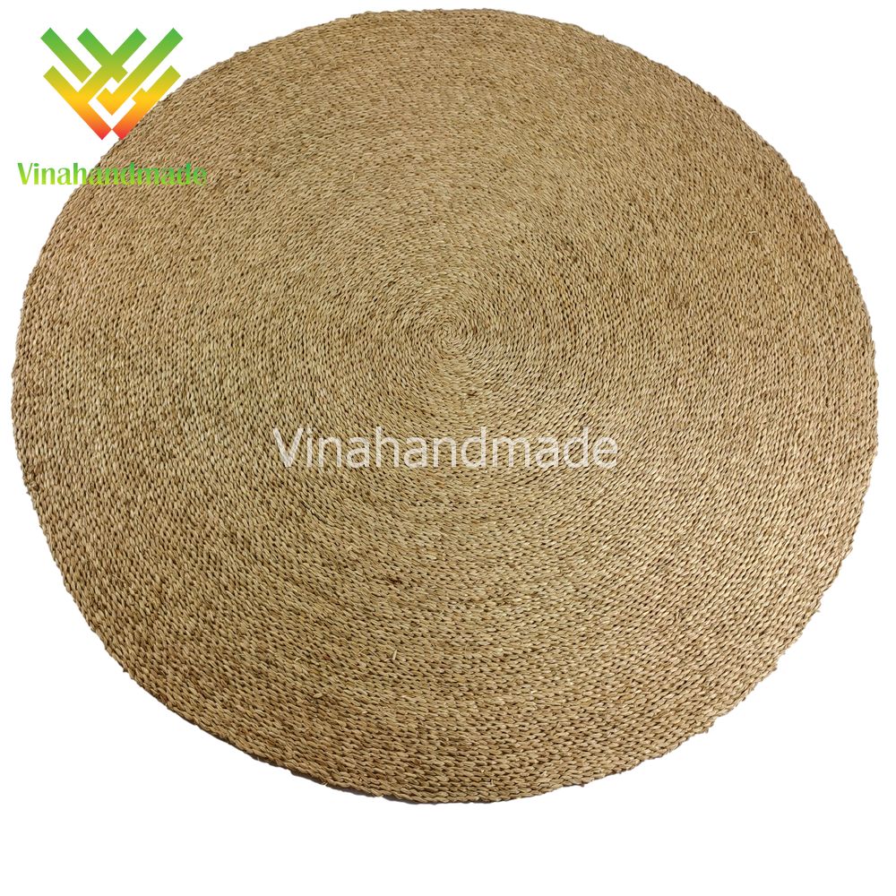 Thảm cói tròn trơn đường kính 200cm
