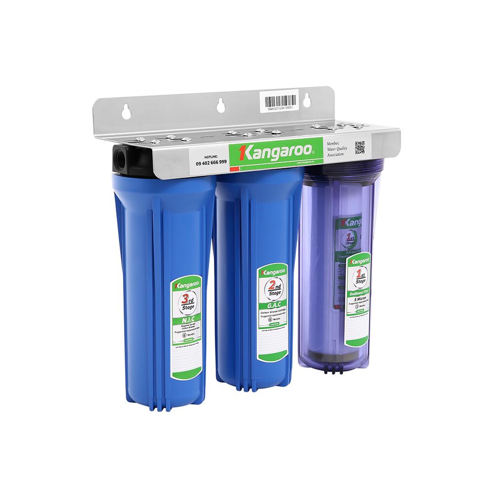 Thiết bị lọc nước 3 lõi lọc thô 10" model KG01G3