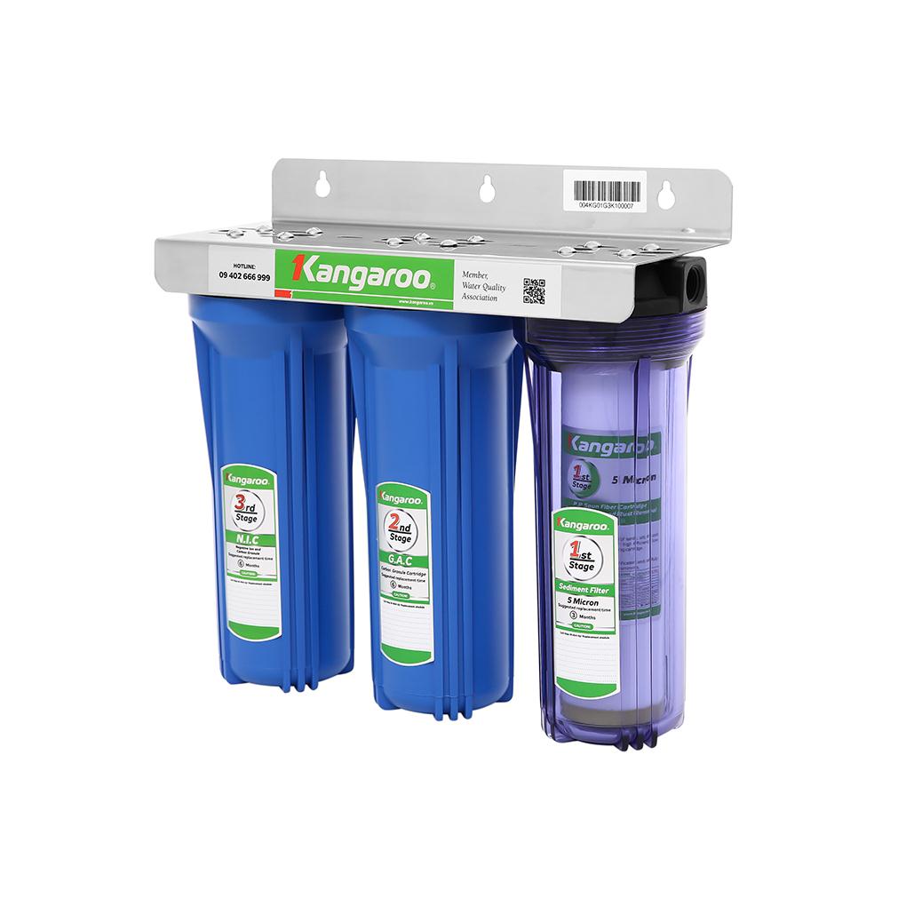 Thiết bị lọc nước 3 lõi lọc thô 10" model KG01G3