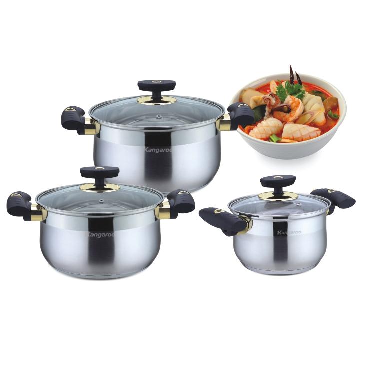 Bộ 3 nồi Inox Kangaroo KG158
