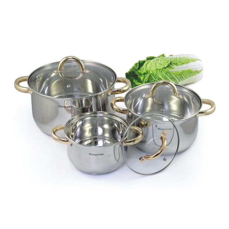 Bộ 3 nồi inox Kangaroo KG156
