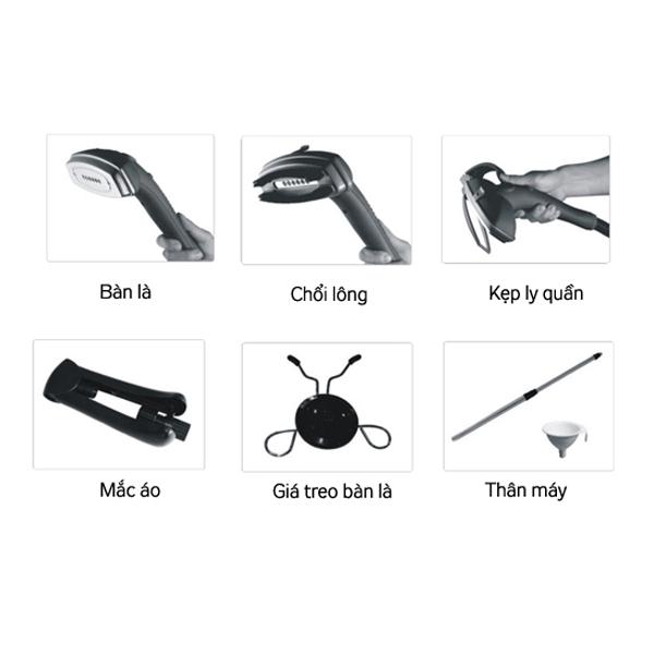 Bàn là hơi nước kiểu đứng (màu đỏ đen) KG756