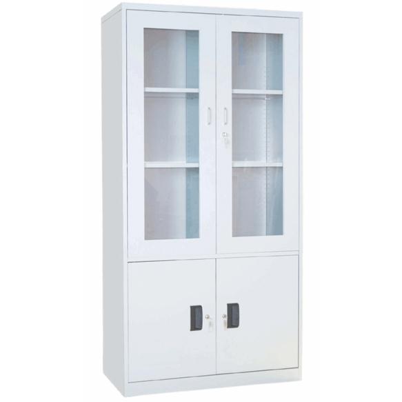 Tủ 2 cánh kính mở trên, 2 cánh thép mở dưới Kangaroo KGSTPG