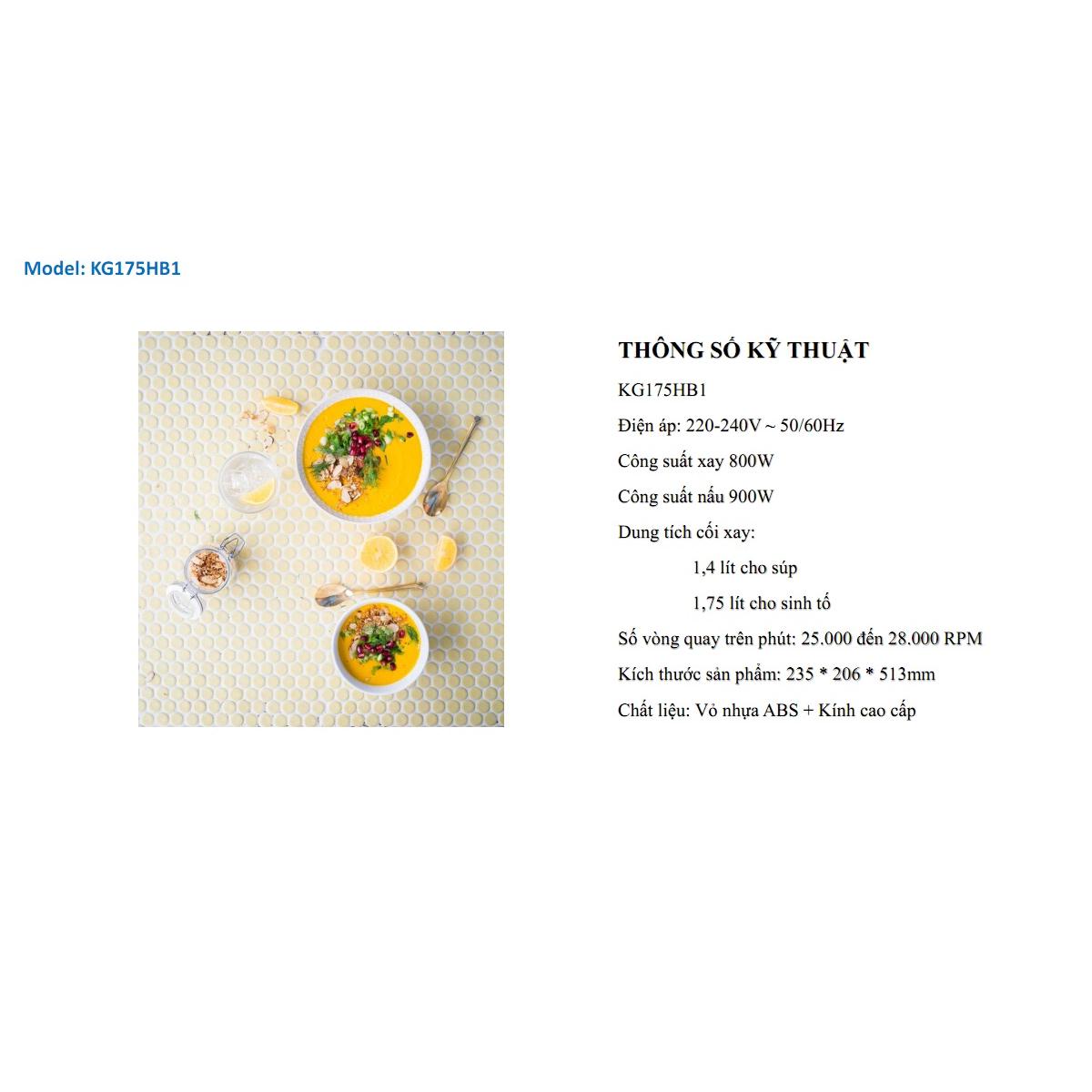 Máy xay nấu đa năng Kangaroo KG175HB1