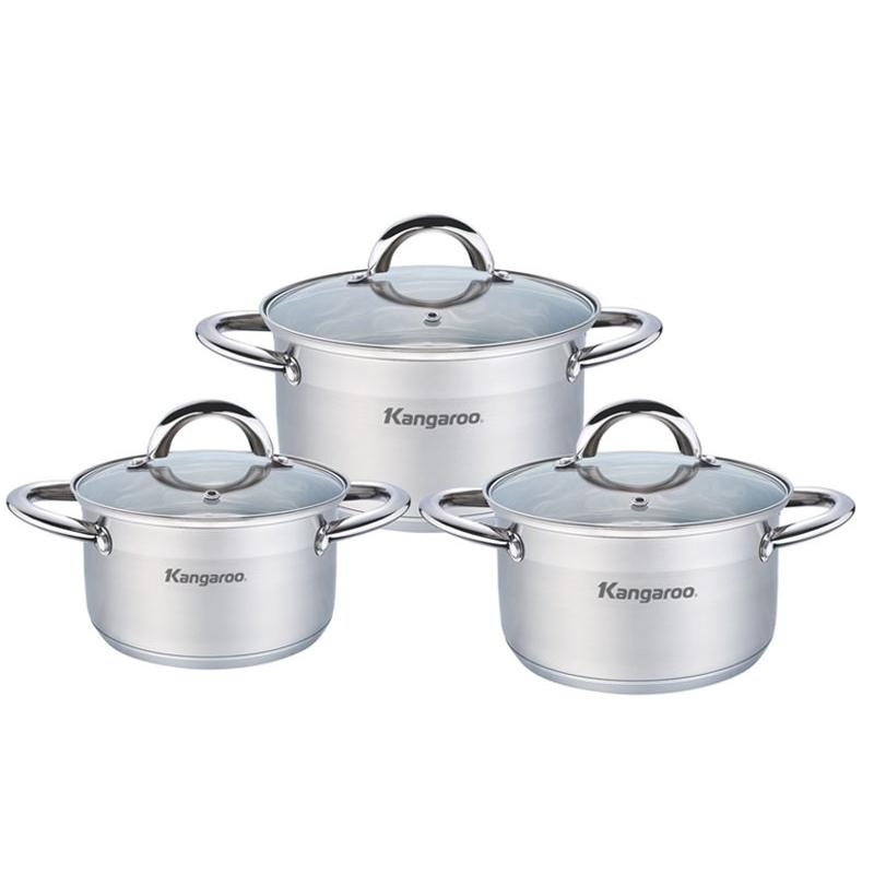 Bộ nồi inox Kangaroo KG876