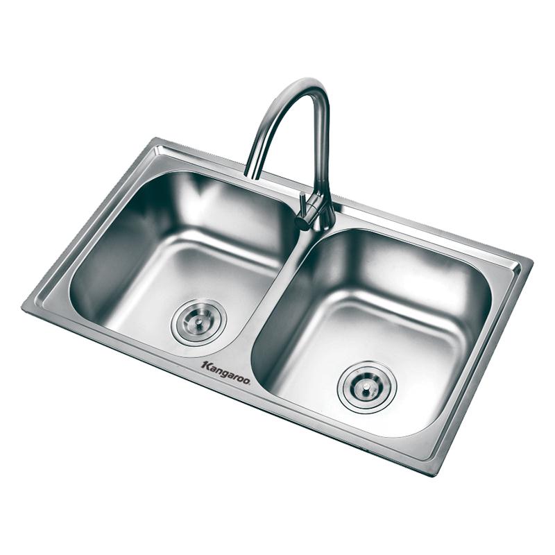 Chậu rửa Inox kháng khuẩn Kangaroo KG7843E