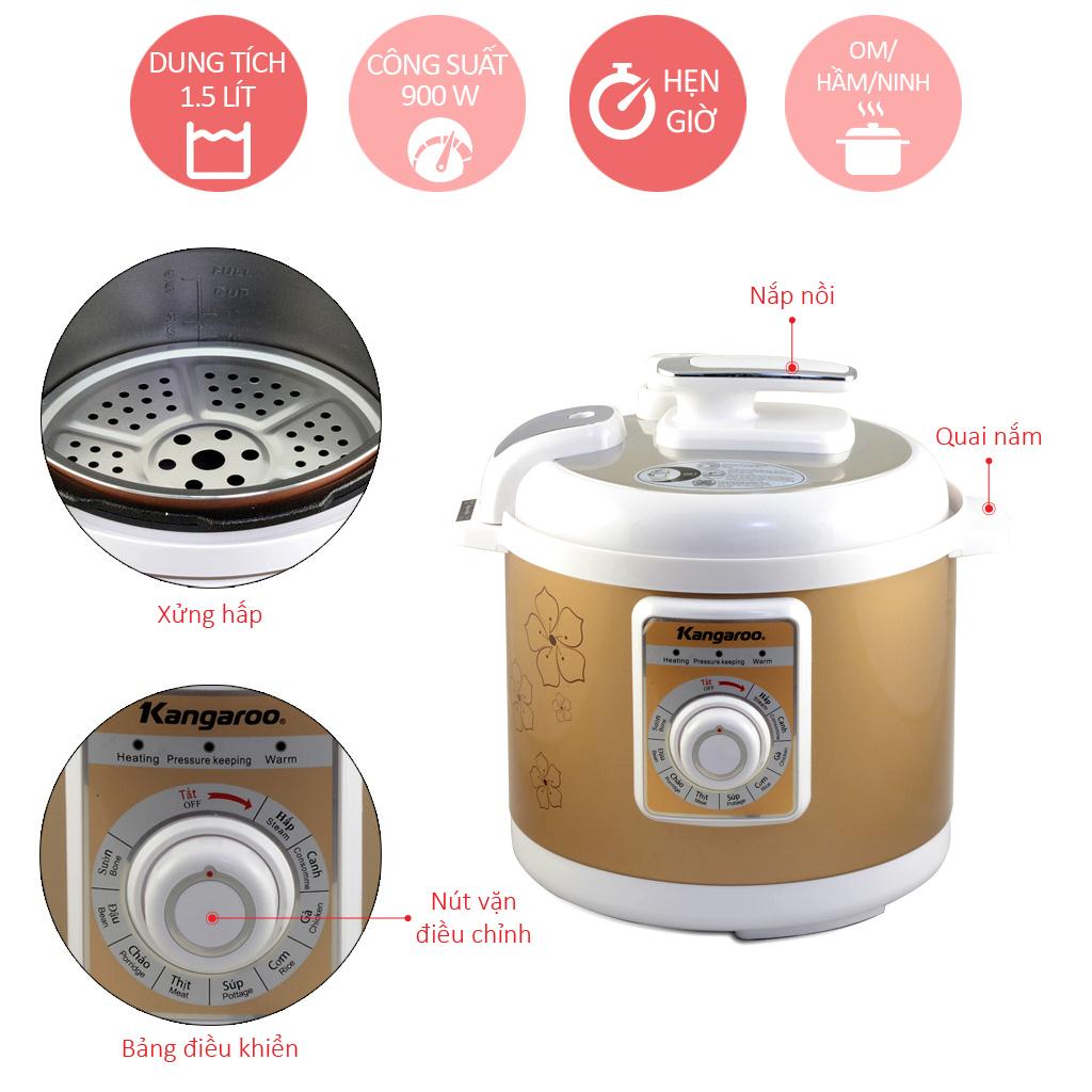 Nồi áp suất đa năng cơ Kangaroo KG135
