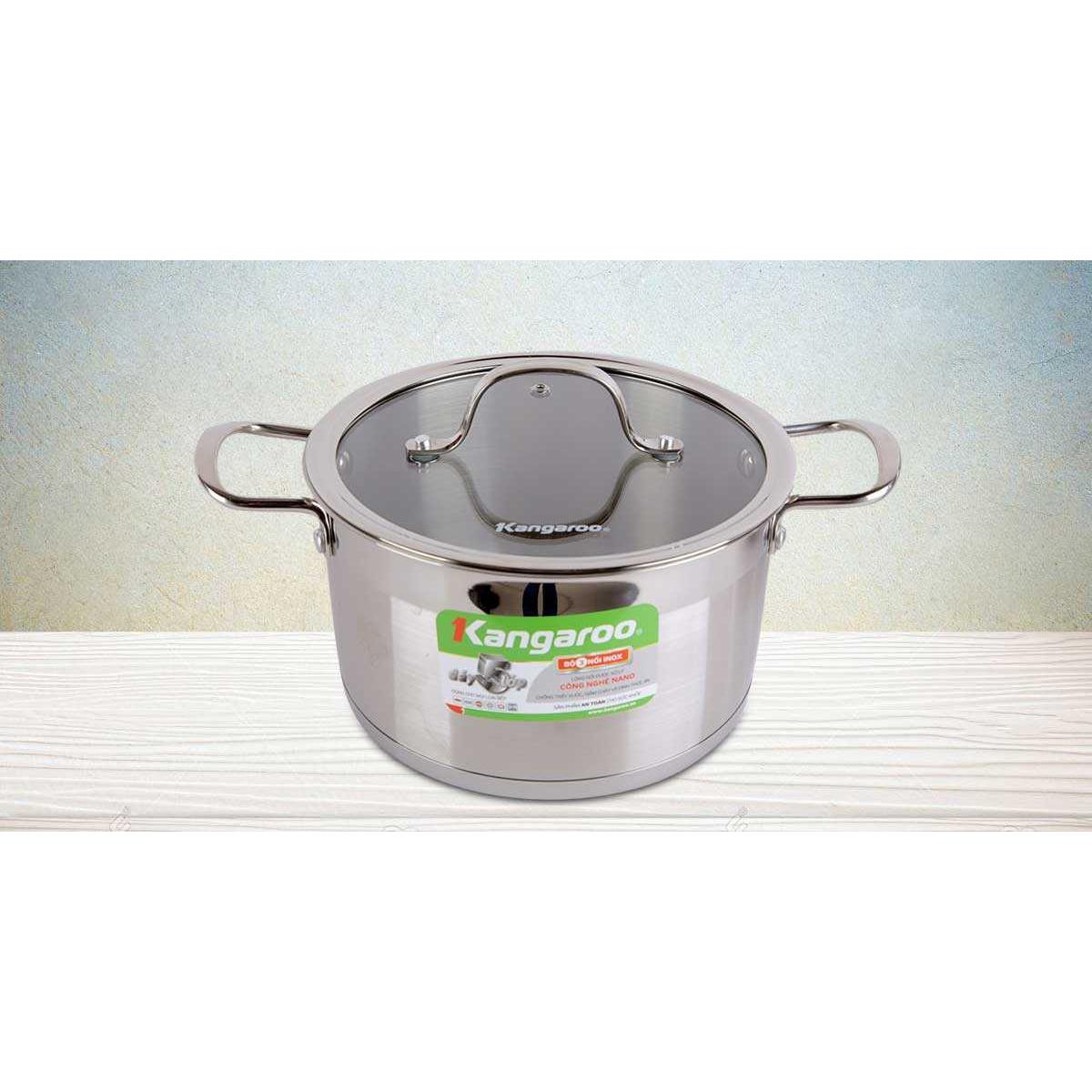 Bộ nồi inox Kangaroo KG877