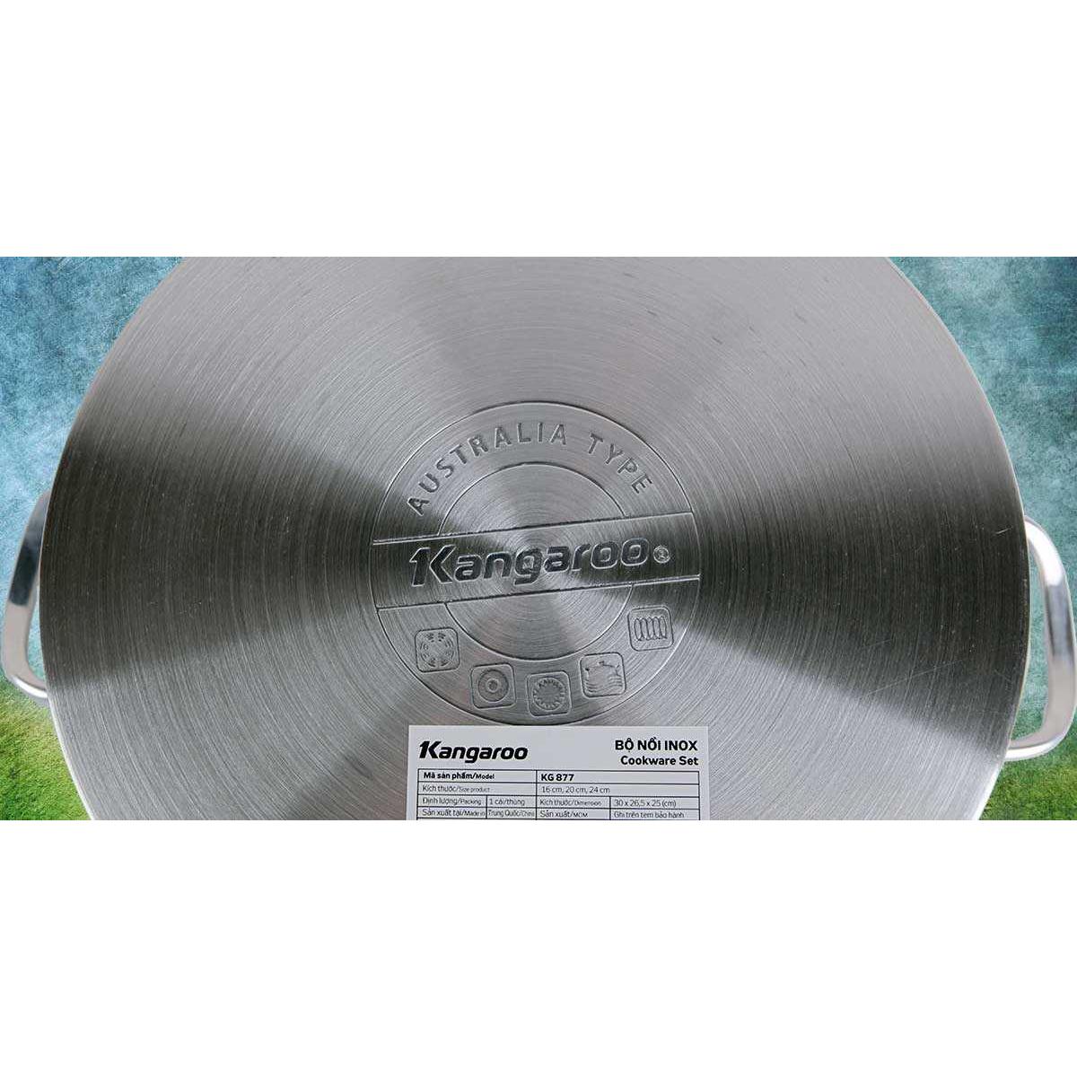 Bộ nồi inox Kangaroo KG877