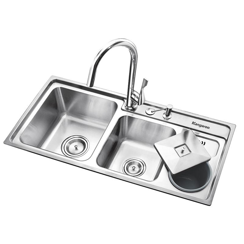 Chậu rửa Inox kháng khuẩn Kangaroo KG9143