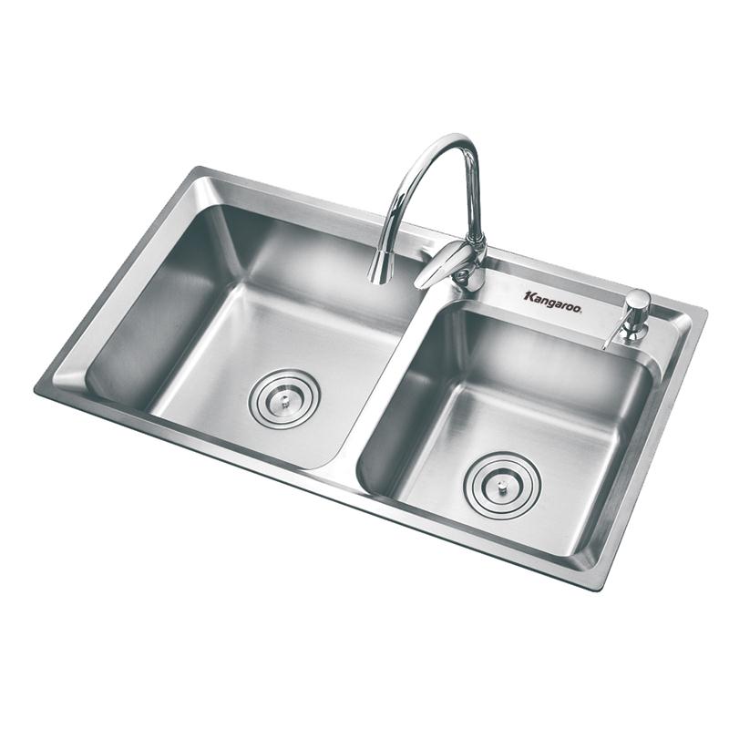 Chậu rửa Inox kháng khuẩn Kangaroo KG8345