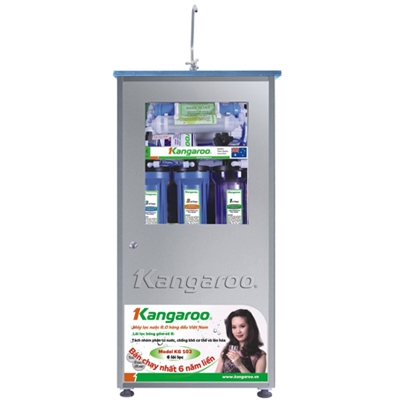 Máy lọc nước Kangaroo 8 lõi vỏ tủ Inox KG118