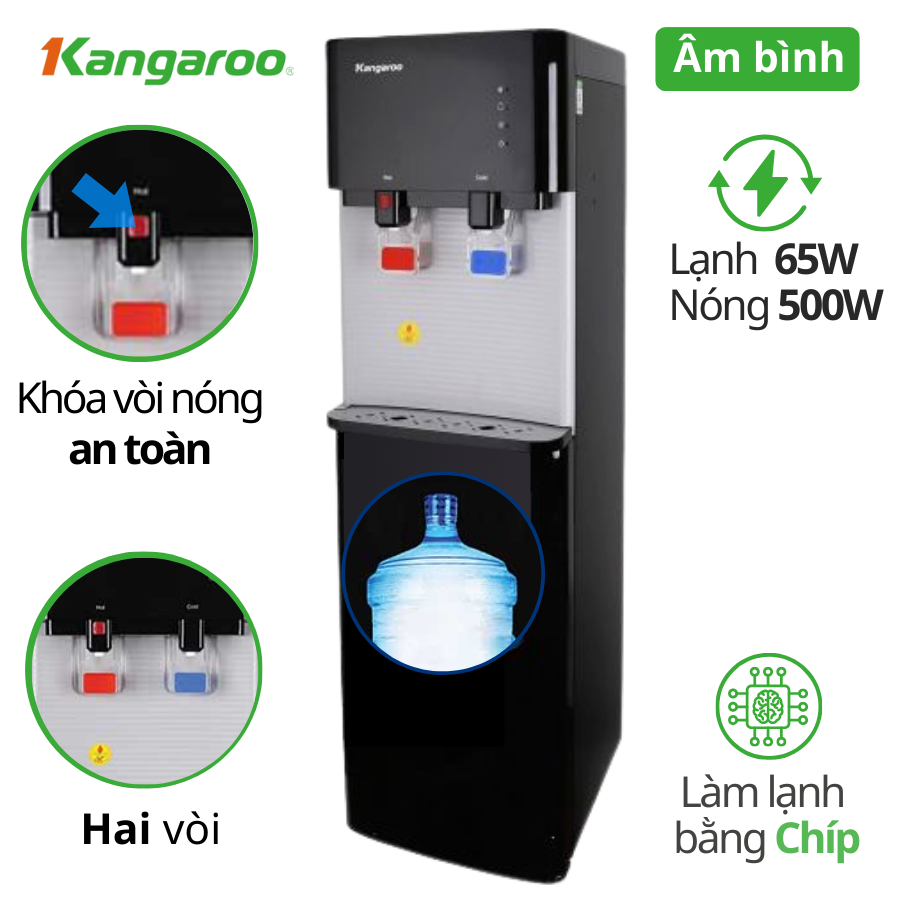 Cây nước nóng lạnh Kangaroo KG57A3