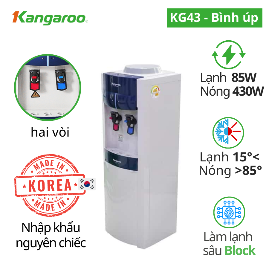 Cây nước nóng lạnh Kangaroo loại đứng KG43