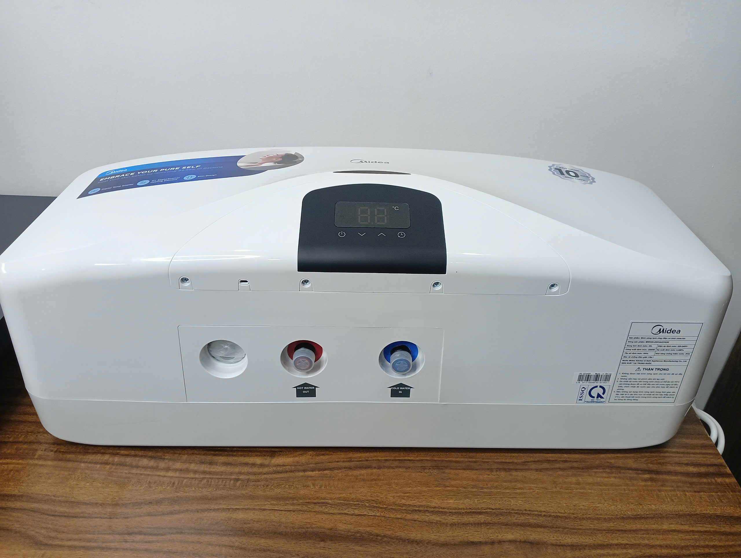 Bình tắm nước nóng gián tiếp Midea MWH20-25EHA2, 20 Lít