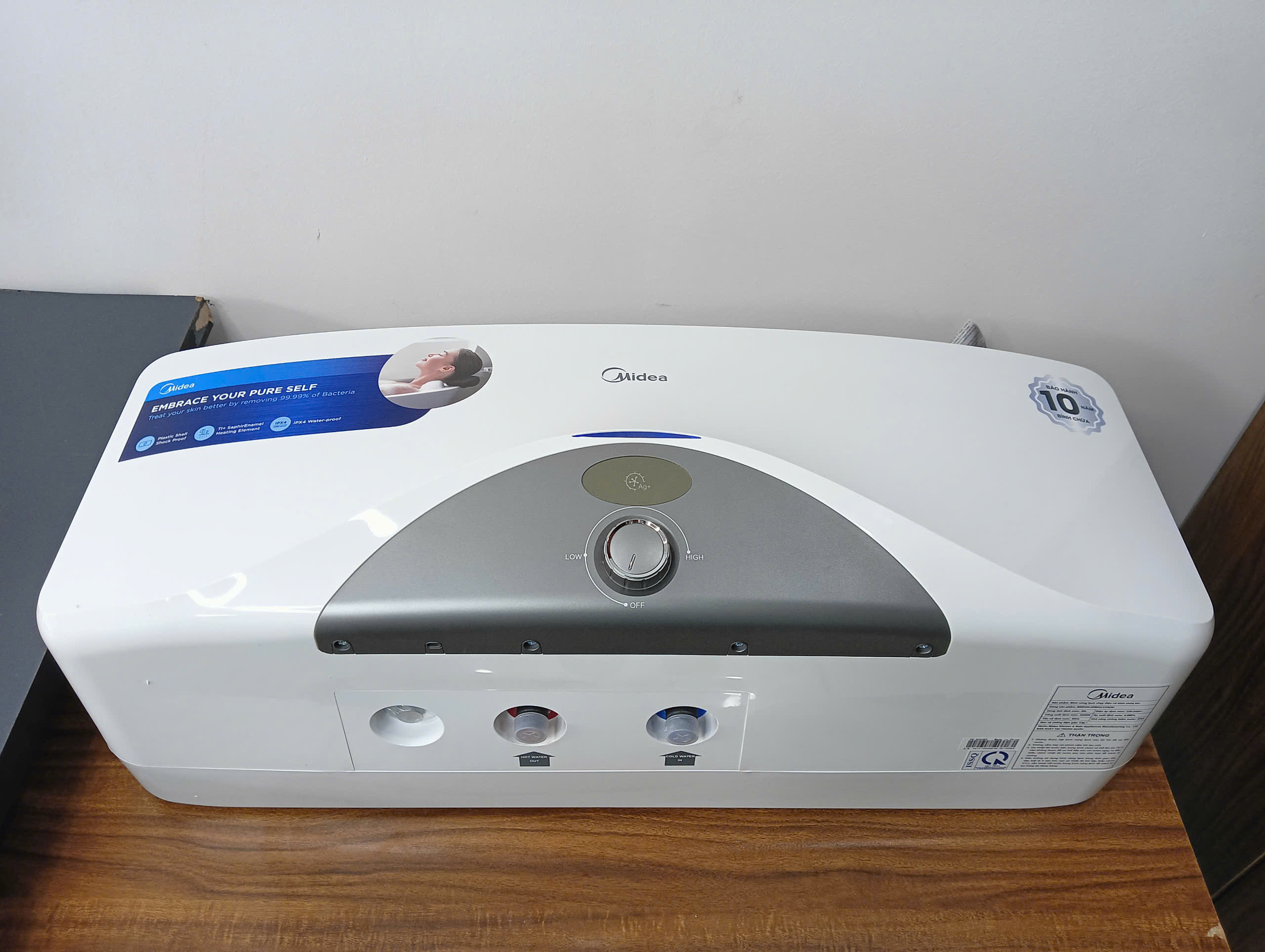 Bình tắm nước nóng gián tiếp Midea MWH20-25MHA1, 20 Lít