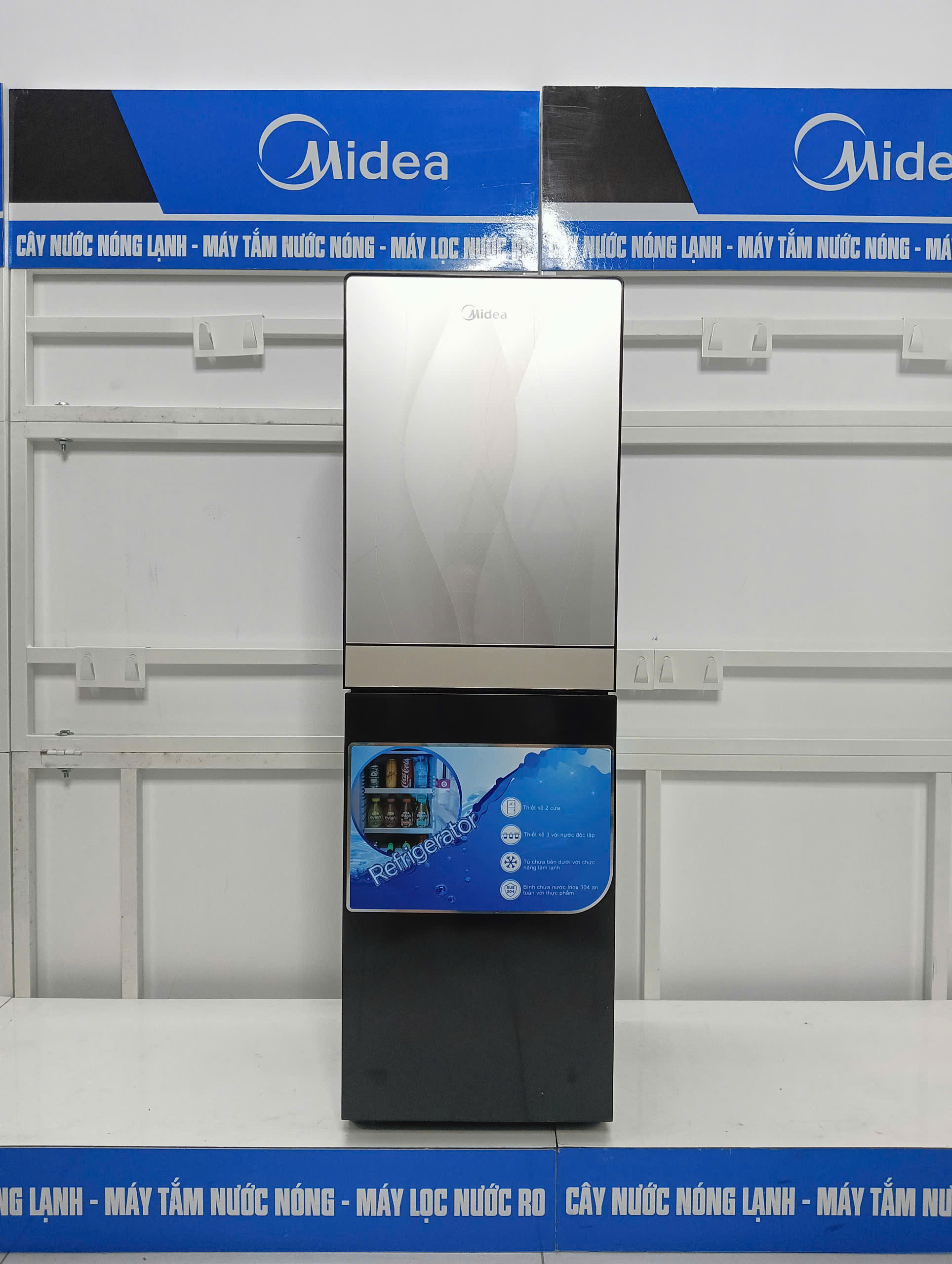 Cây nước nóng lạnh Midea YL1836S-B 520W, 3 vòi