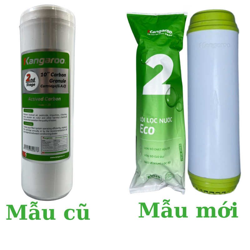 Lõi Lọc Thô Số 2 Kangaroo Than Hoạt Tính Mẫu Mới ECO Chính Hãng
