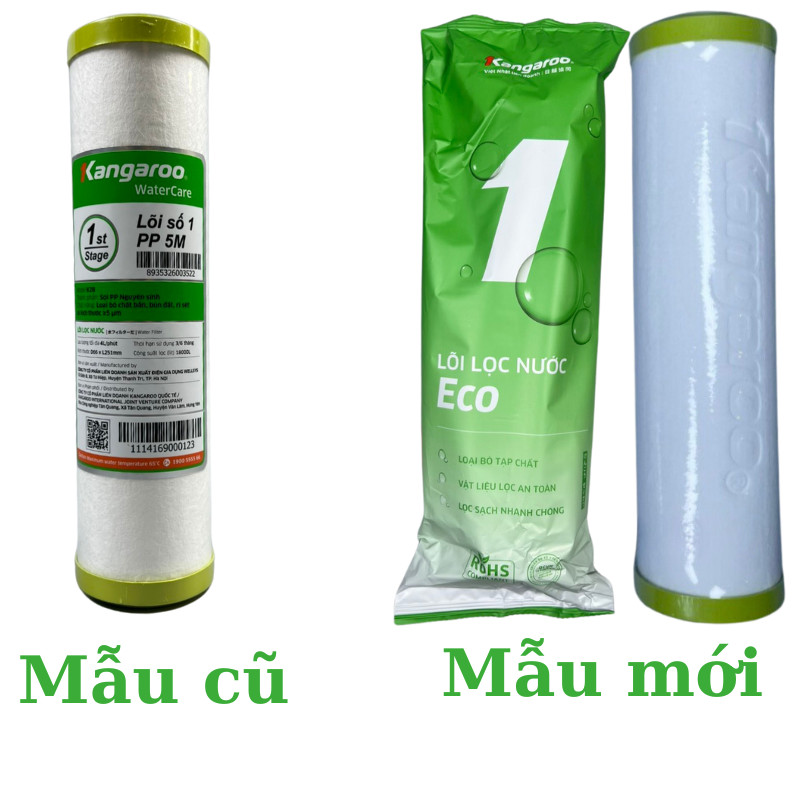 Lõi Lọc Thô Số 1 Kangaroo PP 5 Micron Mẫu Mới ECO Chính Hãng