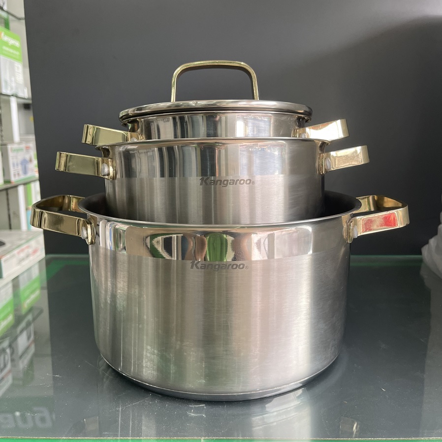 Bộ 3 nồi Inox Kangaroo KG161 - Hàng trưng bày thanh lý