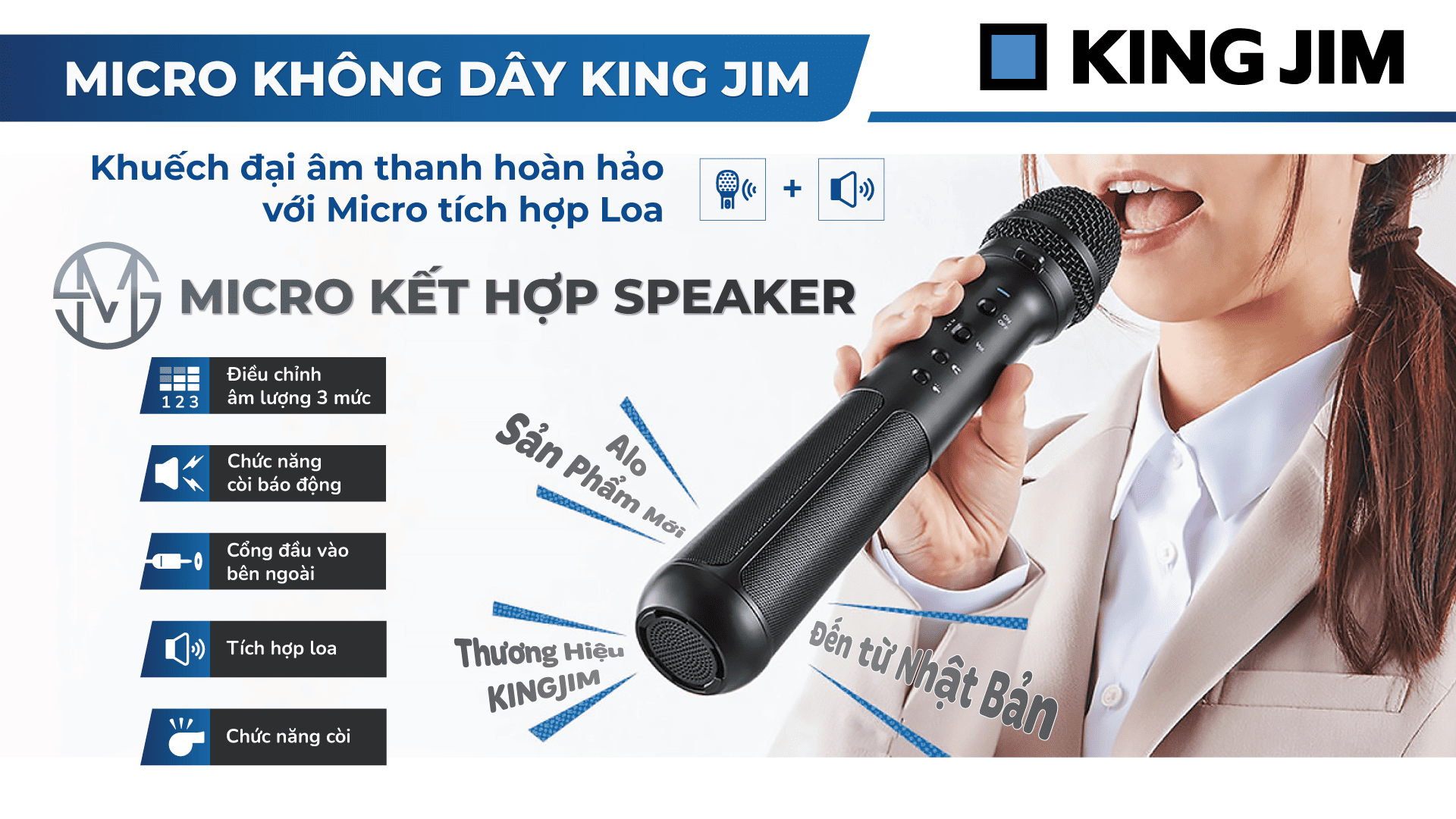 Micro kèm loa tiện ích King Jim SPMC10 12 spmc10 banner 01