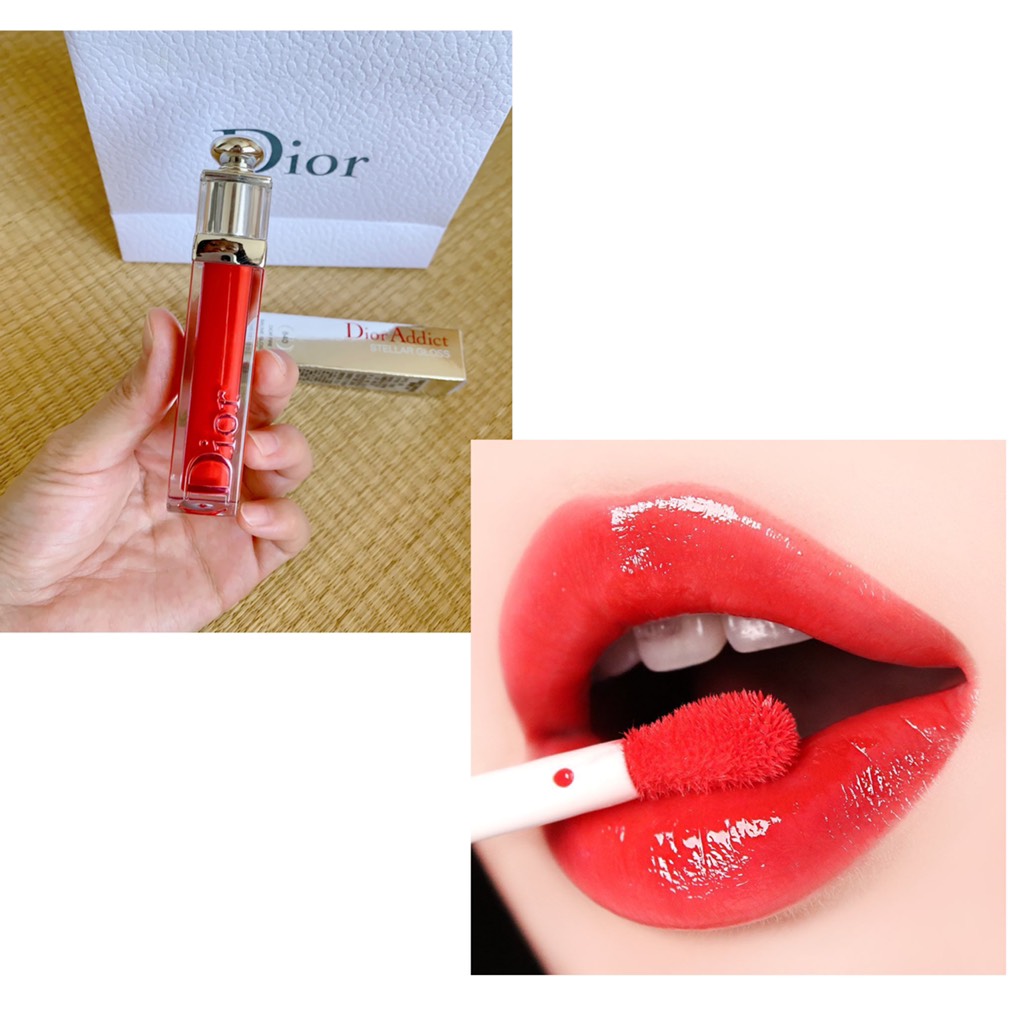 Son Dưỡng Bóng Dior 840 Dior fire Addict Stellar Gloss Màu Đỏ Cam