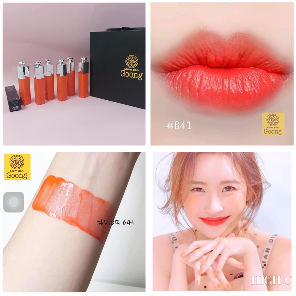 Son Dior Addict Lip Tint 641 Natural Red Tangerine Màu Cam Đỏ Đẹp Nhất