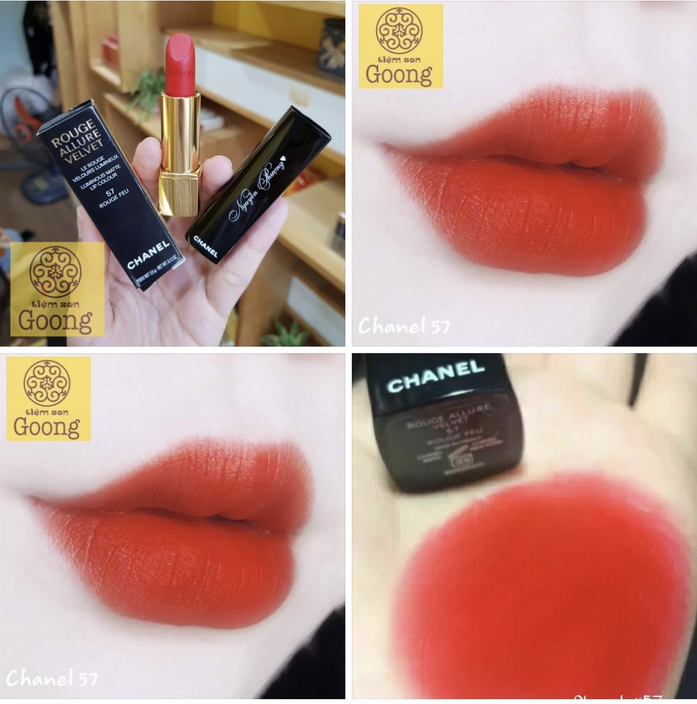 Review son Chanel 57 Rouge Feu Rouge Allure  Màu Đỏ Cam