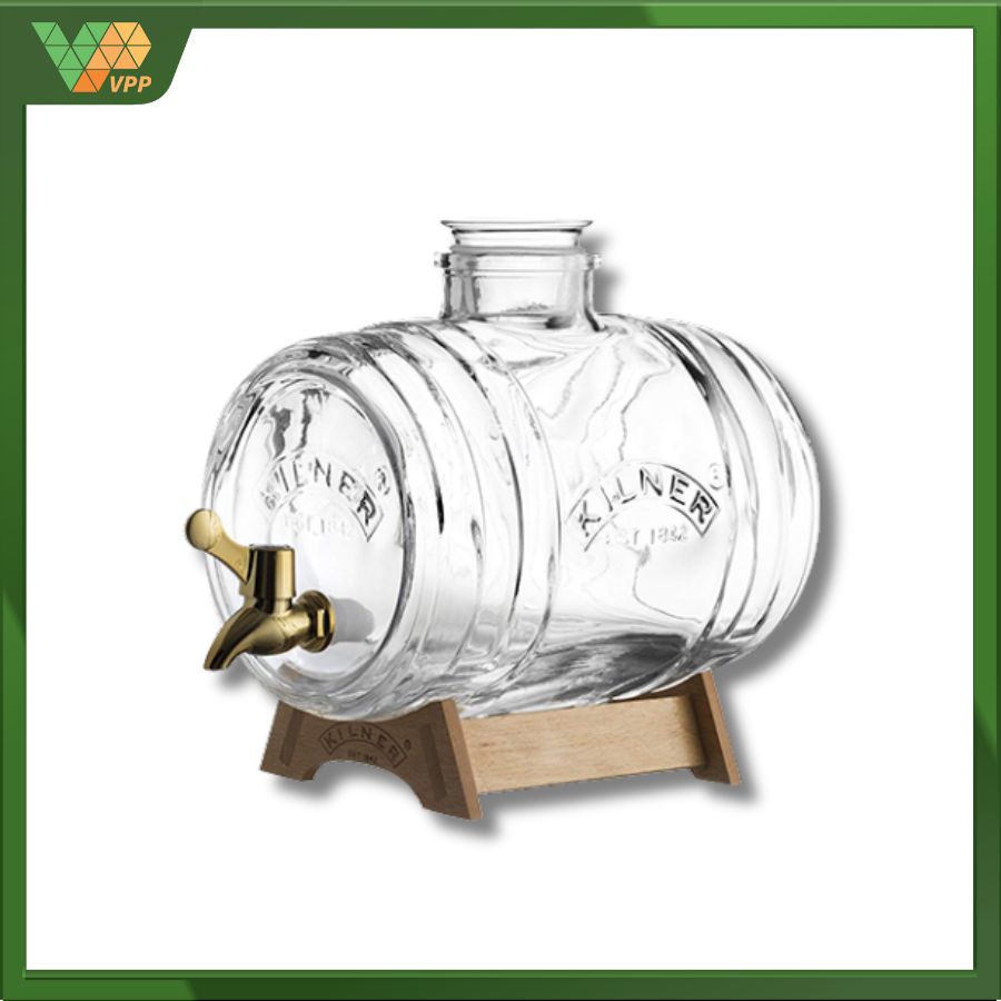 Bình nước thủy tinh Barrel chính hãng