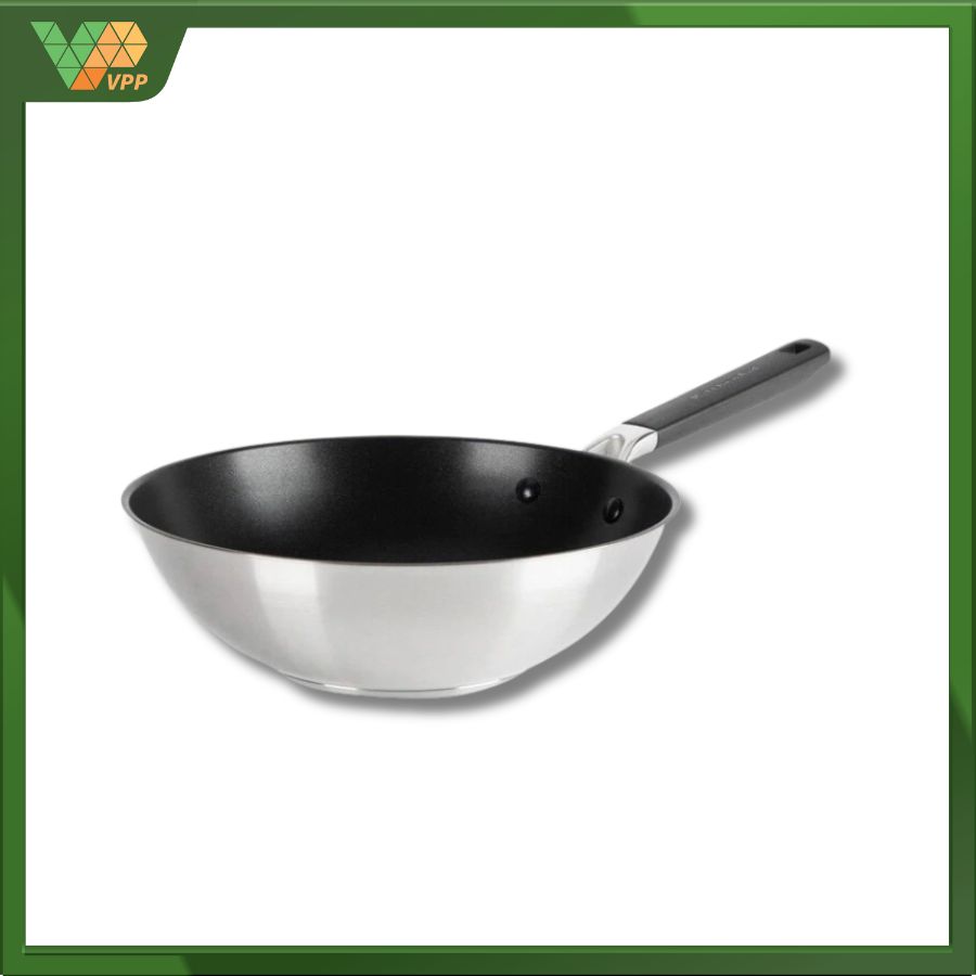 Chảo Wok inox chống dính Classic KitchenAid 28cm