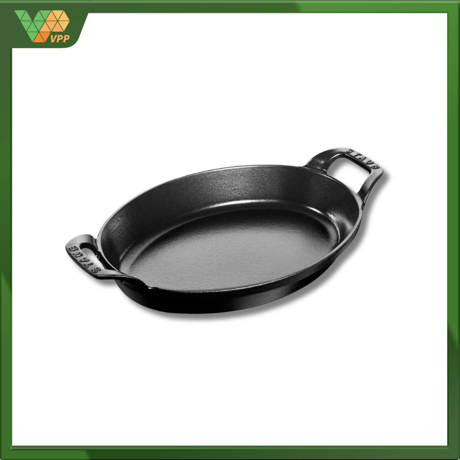 Khay gang oval STAUB màu đen chính hãng