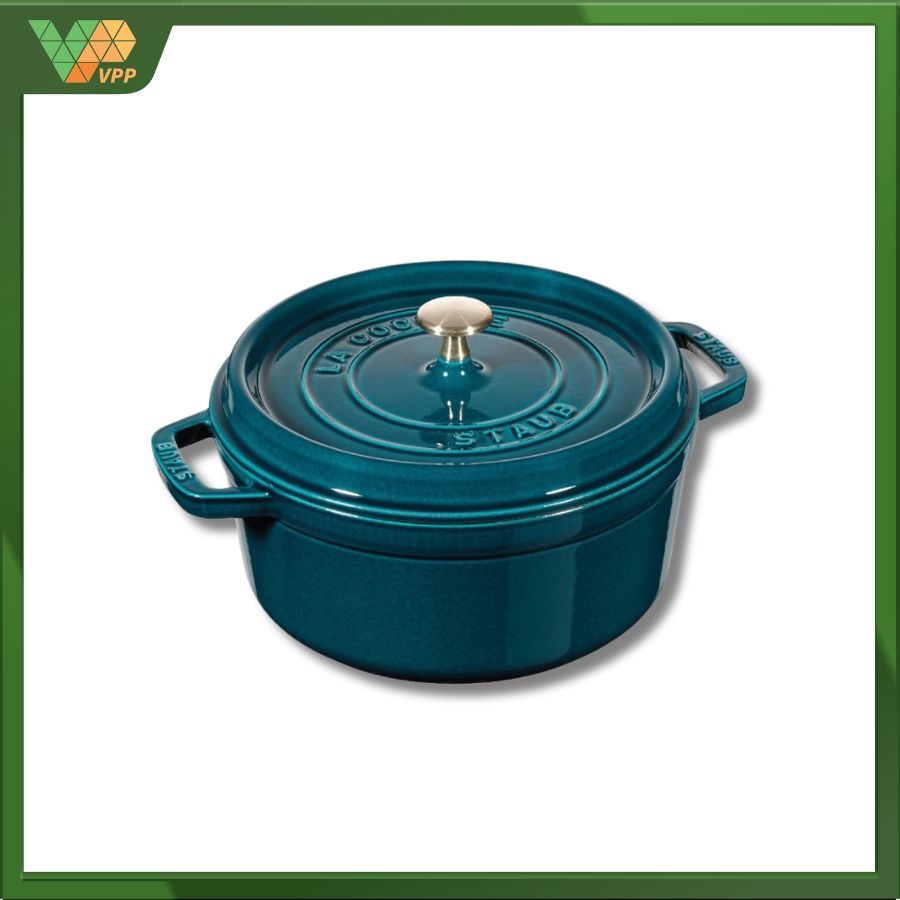 Nồi gang tròn STAUB màu xanh ngọc