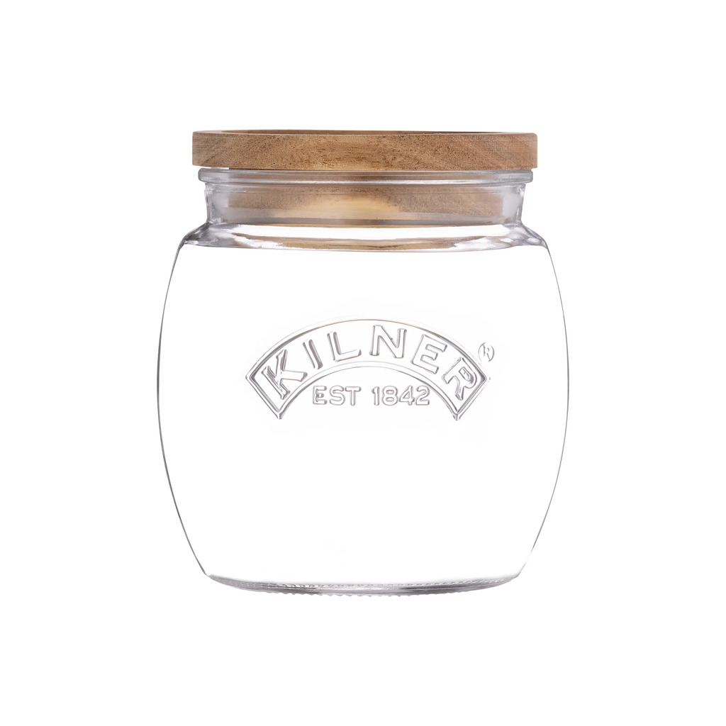 Kilner - Hũ thủy tinh bầu nắp gỗ Acacia