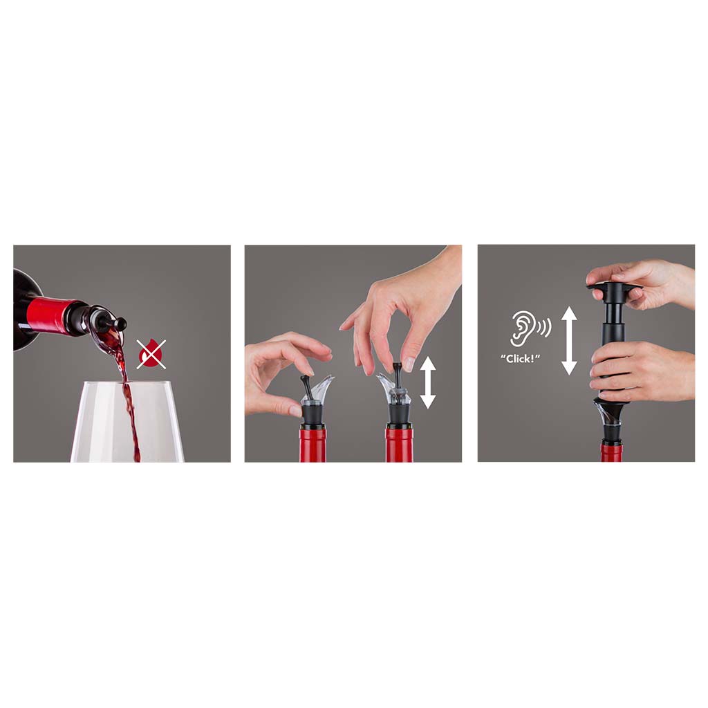 Vacu Vin - Bộ nút chai hút chân không thông minh - 2 cái