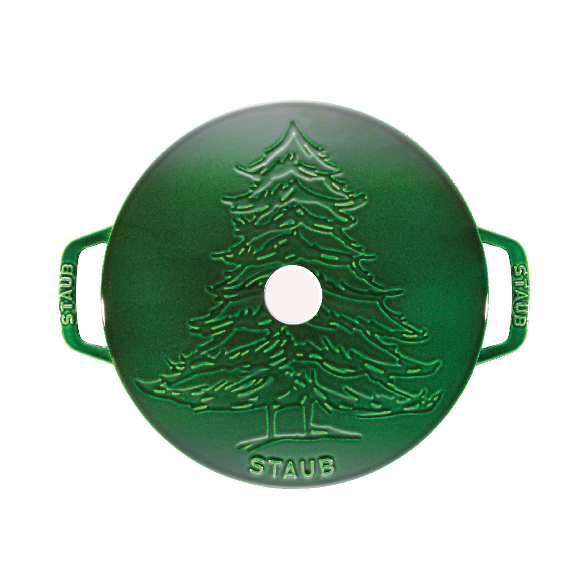 Nồi vẽ hình cây thông STAUB màu xanh rêu – 24cm - 3.6L