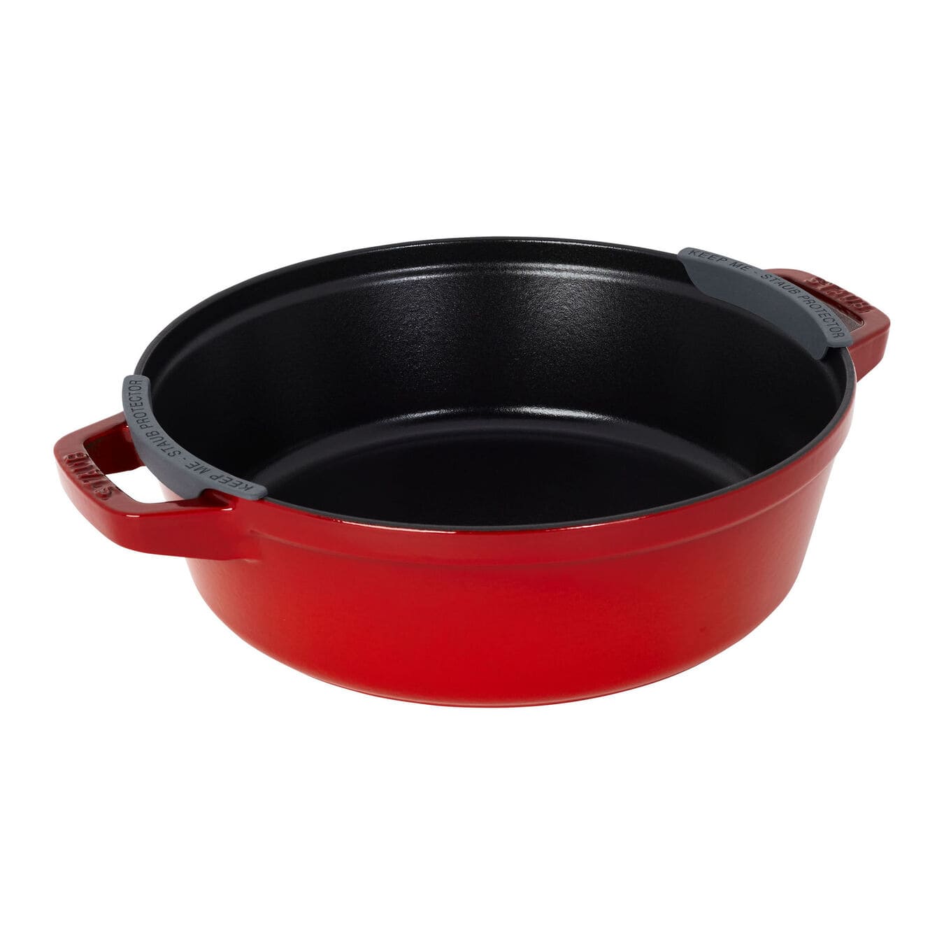 Staub - Bộ nồi gang tròn màu đỏ cherry - 4 món