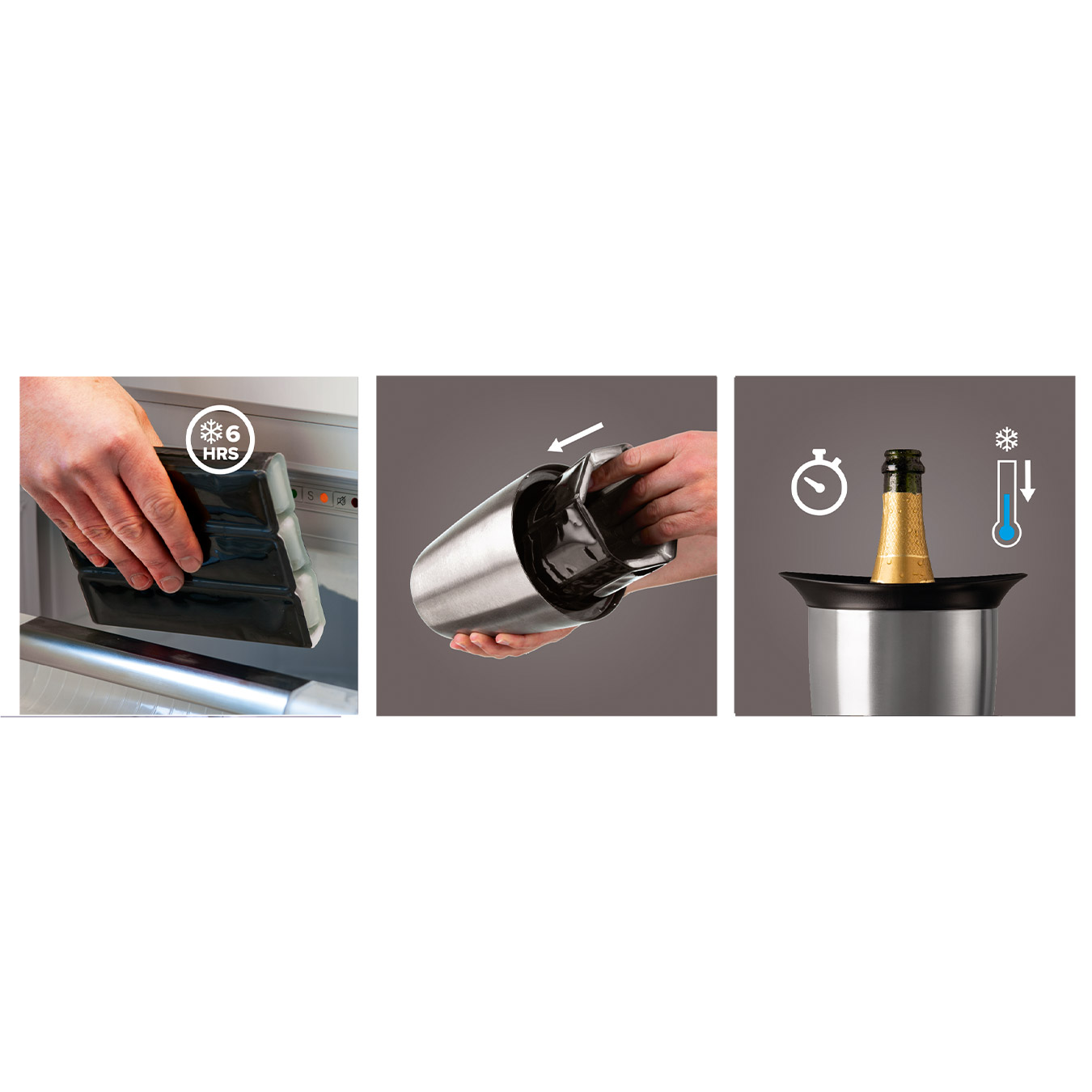 Vacu Vin - Bình giữ mát rượu sâm panh bằng thép không gỉ