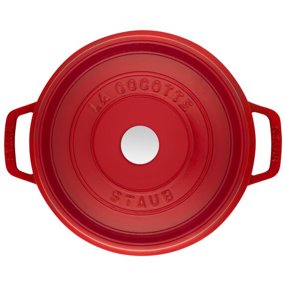 Staub - Nồi gang tròn cao màu đỏ cherry - 24cm (4.75L)