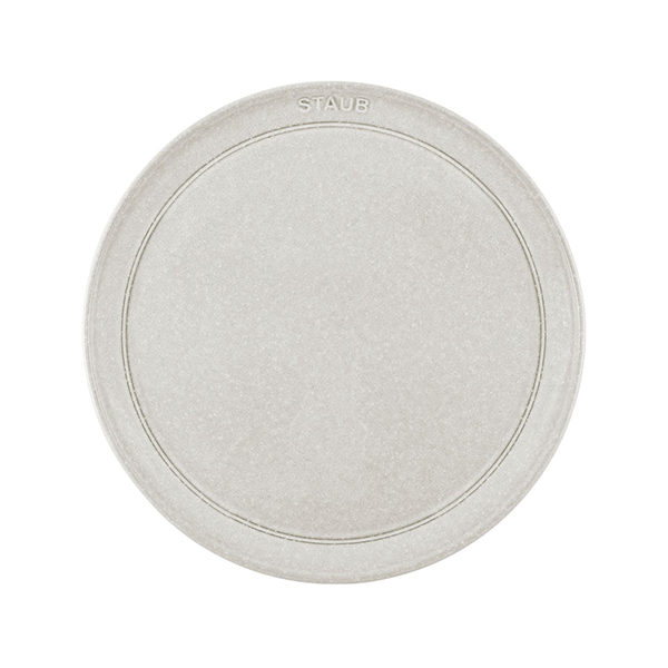 Staub - Đĩa gốm màu nấm trắng