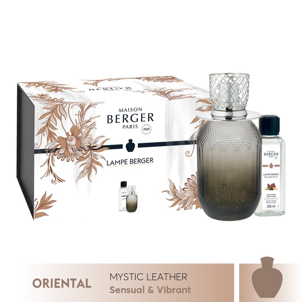 Maison Berger - Bộ đèn xông tinh dầu Evanescence Grey - 2 món - 358ml