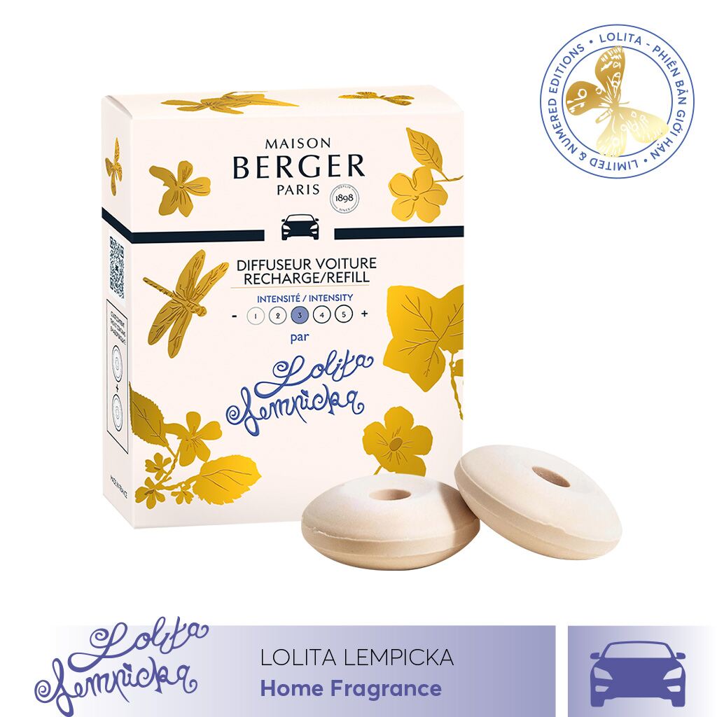 Maison Berger - Bộ tinh dầu xe hơi hương Lolita Lempicka - 2 cái