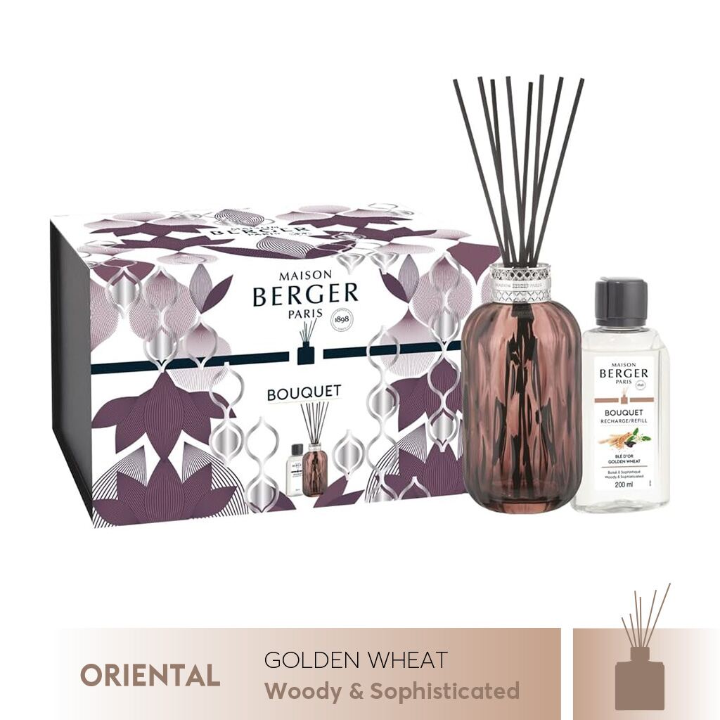 Maison Berger - Bộ lọ tinh dầu khuếch tán Quintessence Purple - 200ml - 2 món