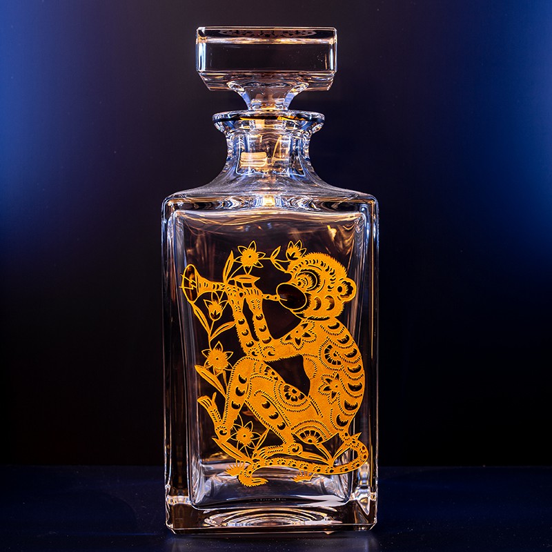 Vista Alegre - Bình Decanter whisky Golden hình khỉ vàng