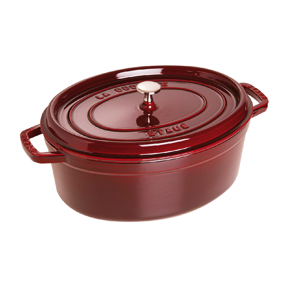 Nồi oval STAUB màu đỏ lựu
