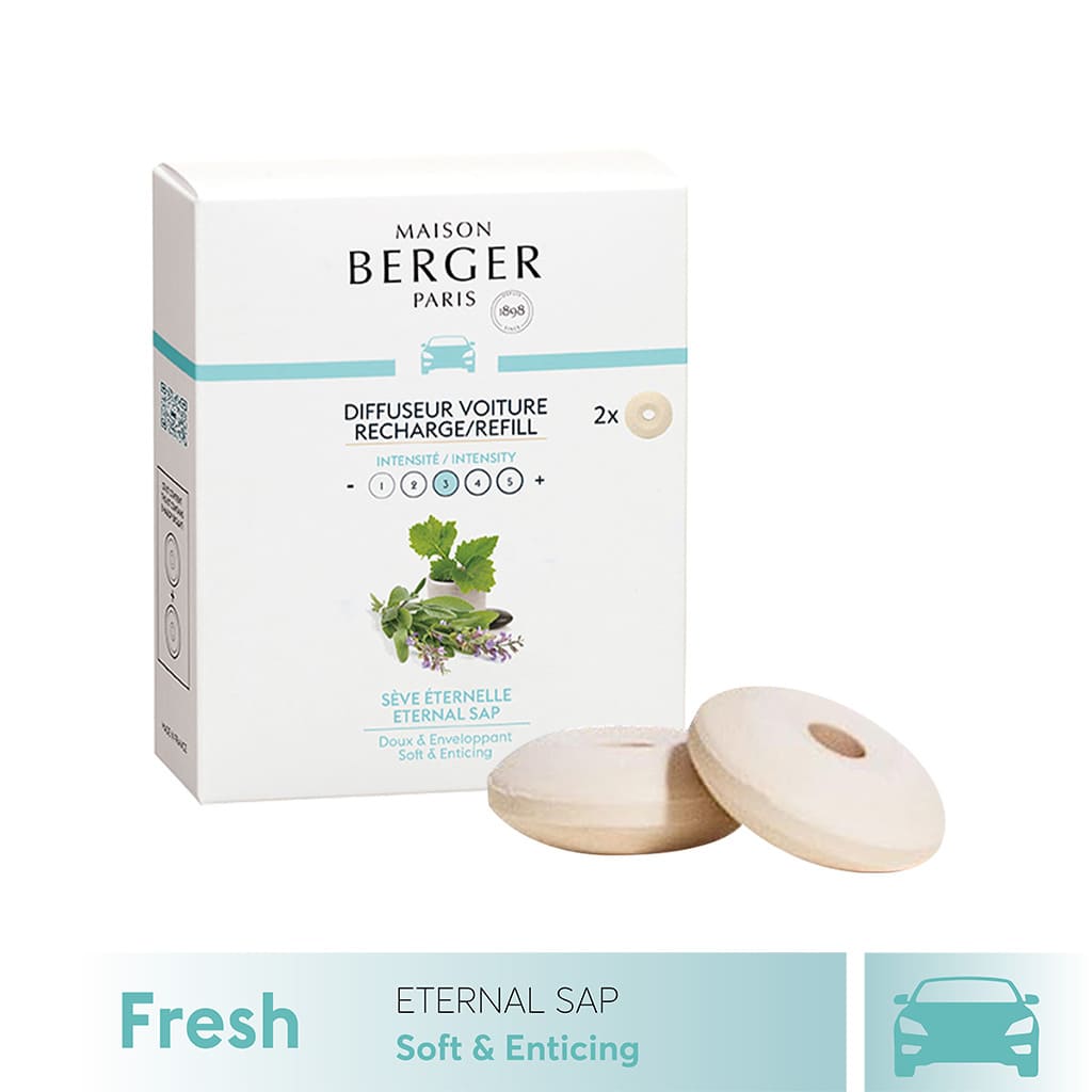 MAISON BERGER - Bộ tinh dầu xe hơi hương Eternal Sap - 2 cái