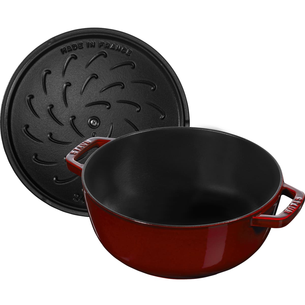 Staub - Nồi gang tròn màu đỏ Bordeaux - 26 cm (4.9L)